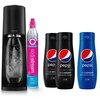 Saturator SODASTREAM Terra Czarny + 2 x Syrop SODASTREAM Pepsi Max Zero 440 ml bez cukru + Syrop SODASTREAM Pepsi 440 ml